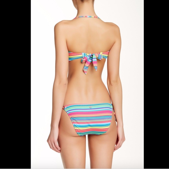 NWT Nanette Lepore Bikini SET Bandeau Top + Bottom - Picture 2 of 8
